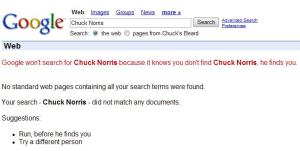 Google com medo de Chuck Norris